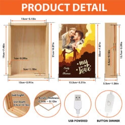 Custom Photo Love You - Couple Personalized Custom Frame Light Box - Gift For Husband Wife, Anniversary -Pawfect House Store Thumb5 af2e389b 6d63 4e9c a214 fcc0595316fd