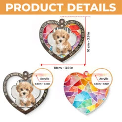 Custom Photo We'll Miss You For The Rest Of Ours - Memorial Personalized Custom Suncatcher Ornament - Acrylic Heart Shaped - Christmas Gift, Sympathy Gift For Pet Owners, Pet Lovers -Pawfect House Store Thumb6 06eca00c 84da 40ba 9d0f f3158f131012