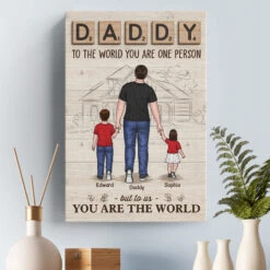 Dad We Love You - Family Personalized Custom Vertical Canvas - Birthday Gift For Dad -Pawfect House Store Thumb6 0b2c8ccf 0077 4bef b22c 57e1eab012a4
