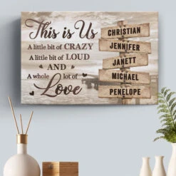 This Is Us And A Whole Lot Of Love - Family Personalized Custom Horizontal Canvas - Gift For Family Members -Pawfect House Store Thumb6 872f455a df14 4e7c afe3 28309056748f