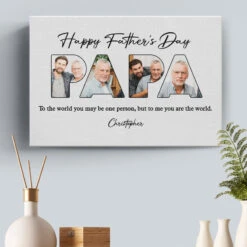 Custom Photo Happy Father's Day, Papa - Family Personalized Custom Horizontal Canvas - Father's Day, Birthday Gift For Dad, Grandpa -Pawfect House Store Thumb6 9832c903 17ba 4804 8df3 e859e64b93e8