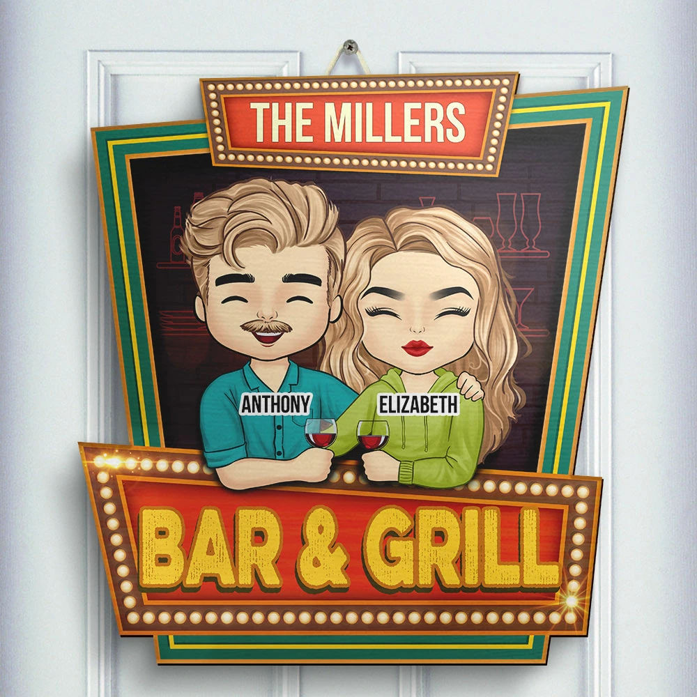 Couple Vintage Drinking Sign - Gift For Couples, Husband Wife, Personalized Shaped Wood Sign 2 Couple Vintage Drinking Sign - Gift For Couples, Husband Wife, Personalized Shaped Wood Sign - Image 2