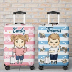 Adventure Is Out There Let's Go Find It - Travel Personalized Custom Luggage Cover For Kids - Holiday Vacation Gift, Gift For Adventure Travel Lovers