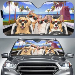 Let's Go My Stupid Heart - Dog & Cat Personalized Custom Auto Windshield Sunshade, Car Window Protector - Gift For Pet Owners, Pet Lovers