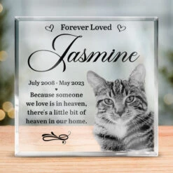 Custom Photo Someone We Love Is In Heaven - Memorial Personalized Custom Square Shaped Acrylic Plaque - Sympathy Gift, Gift For Pet Owners, Pet Lovers