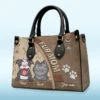 The World's Cutest Dogs - Dog & Cat Personalized Custom Leather Handbag - Gift For Pet Owners, Pet Lovers