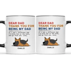 Thank You For Being My Dad - Dog Personalized Custom Accent Mug - Father's Day, Mother's Day, Gift For Pet Owners, Pet Lovers -Pawfect House Store thumb 1 76e6d4b2 9676 496a bc08 53b12dde5774