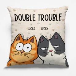 We're The Trouble - Cat Personalized Custom Pillow - Gift For Pet Owners, Pet Lovers