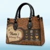 Nana's Getaway Bag - Family Personalized Custom Leather Handbag - Birthday Gift For Grandma