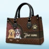 Life Is Better With Beloved Fur Baby - Dog & Cat Personalized Custom Leather Handbag - Gift For Pet Owners, Pet Lovers
