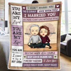 The Love Of My Life - Couple Personalized Custom Blanket - Gift For Husband Wife, Anniversary