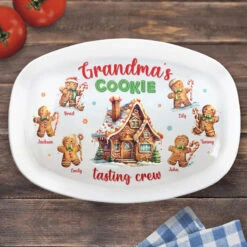Grandma Never Runs Out Of Hugs Or Cookies - Family Personalized Custom Platter - Christmas Gift For Grandma -Pawfect House Store thumb 2 548cf730 1b1d 4a04 b5e6 28dc5a8c5f09