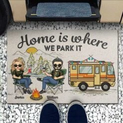 The Great Outdoors Is My Happy Place - Camping Personalized Custom Home Decor Decorative Mat - House Warming Gift For Husband Wife, Camping Lovers -Pawfect House Store thumb 2 c5e2c644 d917 420a 971e c3eeb0af7093