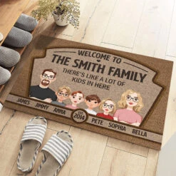 There's Like A Lot Of Kids In Here - Family Personalized Custom Home Decor Decorative Mat - Gift For Family Members -Pawfect House Store thumb 3 0411b03e 9243 41f5 a68d b959b88624d8