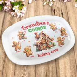 Grandma Never Runs Out Of Hugs Or Cookies - Family Personalized Custom Platter - Christmas Gift For Grandma -Pawfect House Store thumb 3 3522baac 2846 428f 89ce c97c76bb2d16