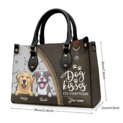 Dog Kisses Fix Everything - Dog Personalized Custom Leather Handbag - Gift For Pet Owners, Pet Lovers -Pawfect House Store thumb 3 3f5cc10b 288f 49c3 a7f6 6b30cdae9d40
