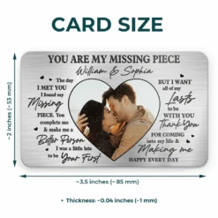 Custom Photo You Are My Missing Piece - Couple Personalized Custom Aluminum Wallet Card - Gift For Husband Wife, Anniversary -Pawfect House Store thumb 3 4beae861 deb7 464d acb6 1a2fb9fdbc36