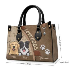 Dogs Make Our Lives Whole - Dog & Cat Personalized Custom Leather Handbag - Gift For Pet Owners, Pet Lovers -Pawfect House Store thumb 3 51347de3 3bf2 4a7d a6ee 87f22def5e3c