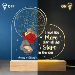 Love You More Than All The Stars - Couple Personalized Custom Heart Shaped 3D LED Light - Gift For Husband Wife, Anniversary -Pawfect House Store thumb 3 6e8e4590 3012 4241 af87 6b4e163dba3a
