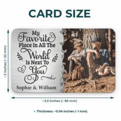 Custom Photo My Heart Is Wherever You Are - Couple Personalized Custom Aluminum Wallet Card - Gift For Husband Wife, Anniversary -Pawfect House Store thumb 3 7dbbfe62 0657 492f b079 4eecf6cd4961
