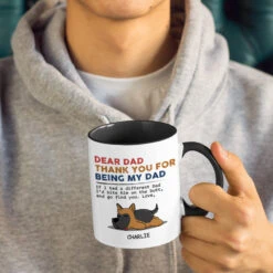 Thank You For Being My Dad - Dog Personalized Custom Accent Mug - Father's Day, Mother's Day, Gift For Pet Owners, Pet Lovers -Pawfect House Store thumb 3 939c054d f92c 425c a715 0b5c5dd48a48