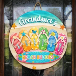 There's No Place Like Home Except Grandma's - Family Personalized Custom Shaped Home Decor Wood Sign - Summer Vacation, House Warming Gift For Grandma -Pawfect House Store thumb 3 cad04f62 5b5a 4cba 9470 2609fe8d3891