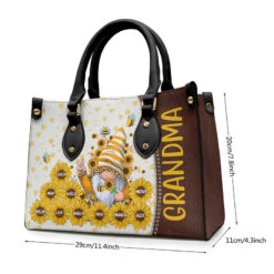 Grandma, You Are My Sunshine - Family Personalized Custom Leather Handbag - Birthday Gift For Grandma -Pawfect House Store thumb 3 d645c145 6e3b 4b5e 855b 5c0a57946e74