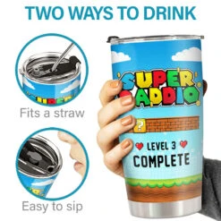 Super Daddio And Mommio - Family Personalized Custom Tumbler - Birthday Gift For Mom, Dad -Pawfect House Store thumb 3 e3d3b420 48e9 47dc a198 b8e3dc48d1cf