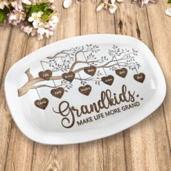 Grandchildren Are The Greatest Blessing - Family Personalized Custom Platter - Mother's Day, Birthday Gift For Grandma -Pawfect House Store thumb 3 e9e81f3a d332 4b2f a588 523e81f8ce73