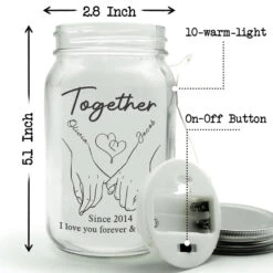 Always Love You Till My Last Breath - Couple Personalized Custom Mason Jar Light - Gift For Husband Wife, Anniversary -Pawfect House Store thumb 4 0bb5ad5d c4f7 4f55 abbb fba43561d10e