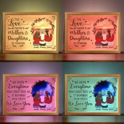 The Love Between A Mother & Daughters Is Forever - Family Personalized Custom Frame Light Box - Birthday Gift For Mom -Pawfect House Store thumb 4 377c8c89 9a17 43aa 9283 43fd9868ac93