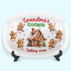 Grandma Never Runs Out Of Hugs Or Cookies - Family Personalized Custom Platter - Christmas Gift For Grandma -Pawfect House Store thumb 4 8502317a 8493 4966 80a8 ba2dca1923f6