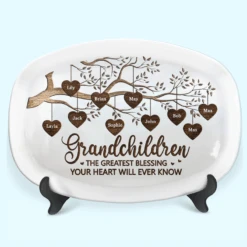 Grandchildren Are The Greatest Blessing - Family Personalized Custom Platter - Mother's Day, Birthday Gift For Grandma -Pawfect House Store thumb 4 bb03c5ed 4572 47fd b6d1 d8c9f3259c95