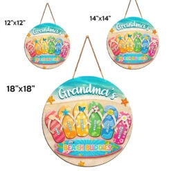 There's No Place Like Home Except Grandma's - Family Personalized Custom Shaped Home Decor Wood Sign - Summer Vacation, House Warming Gift For Grandma -Pawfect House Store thumb 4 bd686a2e 844e 4d95 a17d 769379349086