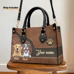 Life Is Better With Fur Baby - Dog & Cat Personalized Custom Leather Handbag - Gift For Pet Owners, Pet Lovers -Pawfect House Store thumb 5 4
