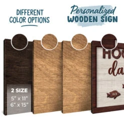 Hooked On Daddy - Family Personalized Custom Rectangle Shaped Home Decor Wood Sign - House Warming Gift For Dad, Grandpa -Pawfect House Store thumb 5 46807acb 40e9 479c 834e 3bbabbb8e70e