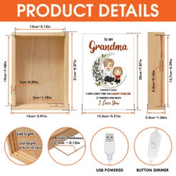 You Are The Best Grandma - Family Personalized Custom Frame Light Box - Birthday Gift For Mom, Grandma -Pawfect House Store thumb 5 4b3bdd18 08f9 4277 a1d5 1dc019955564