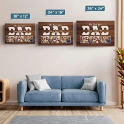 We Love You Daddy - Family Personalized Custom Horizontal Canvas - Independence Day, Gift For Dad, Grandpa -Pawfect House Store thumb 5 7ea3e15b f847 4771 af93 fc6e992434b6