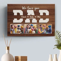 We Love You Daddy - Family Personalized Custom Horizontal Canvas - Independence Day, Gift For Dad, Grandpa -Pawfect House Store thumb 6 e4c085f8 7857 4f18 9ee5 847e05f315bc