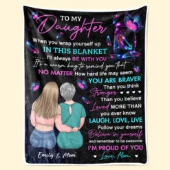 Like Mother Like Daughter - Family Personalized Custom Blanket - Christmas Gift From Mom