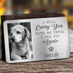 Custom Photo They Lived, They Loved, They Purred - Memorial Personalized Custom Aluminum Wallet Card - Sympathy Gift For Pet Owners, Pet Lovers
