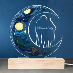 Love You Till My Last Breath - Couple Personalized Custom Shaped 3D LED Light - Gift For Husband Wife, Anniversary