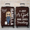 Personalized Custom Luggage Cover - Gift For Traveling Lovers, Travel Essentials For Women, Luggage Covers For Suitcase, Vacation Must Haves, Travel Gifts For Women, Honeymoon Essentials