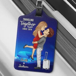 A Lifetime Of Adventure Together - Travel Personalized Custom Luggage Tag - Holiday Vacation Gift, Gift For Adventure Travel Lovers, Husband Wife, Anniversary