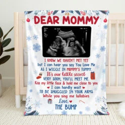 Custom Photo Our Little Secret - Family Personalized Custom Baby Blanket - Christmas Gift For First Parents