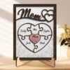 The Piece That Holds Us Together - Family Personalized Custom 2 - Layered Wooden Plaque With Stand - House Warming Gift For Mom, Grandma