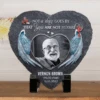 Custom Photo Not A Day Goes By That You Are Not Missed - Memorial Personalized Custom Heart Shaped Memorial Stone - Sympathy Gift For Family Members