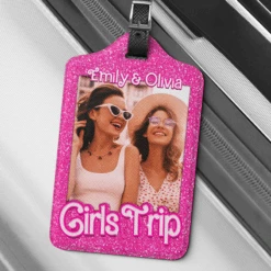 Custom Photo It's A Girls Trip - Travel Personalized Custom Luggage Tag - Holiday Vacation Gift, Gift For Adventure Travel Lovers, Best Friends, BFF, Sisters