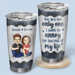 I Promise To Always Be By Your Side - Couple Personalized Custom Tumbler - Gift For Husband Wife, Anniversary