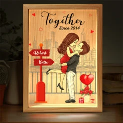 I'm Always Here For You - Couple Personalized Custom Frame Light Box - Gift For Husband Wife, Anniversary
